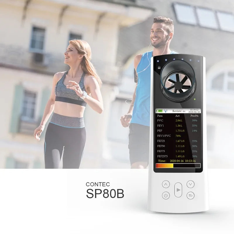 Spiromètre Numérique Contec SP80B Bluetooth Écran LCD Logiciel PC 10 Embouts – CLEVI Paris
