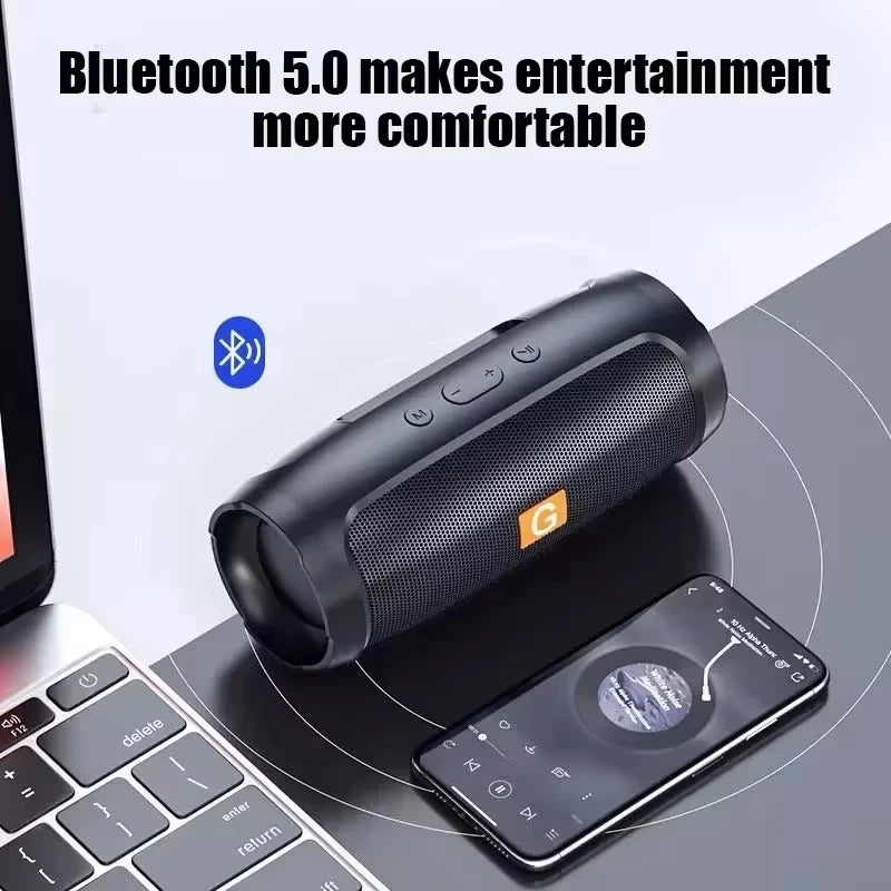 Enceinte Bluetooth Portable Lenovo TF – Stéréo Dual, Subwoofer, FM, TF/USB, IPX5, 12H