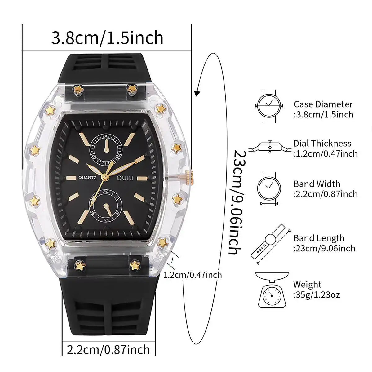 Montre Femme Quartz V248 Bracelet Silicone Boîtier Alliage 38mm Casual Fashion 6 Coloris – CLEVI Paris