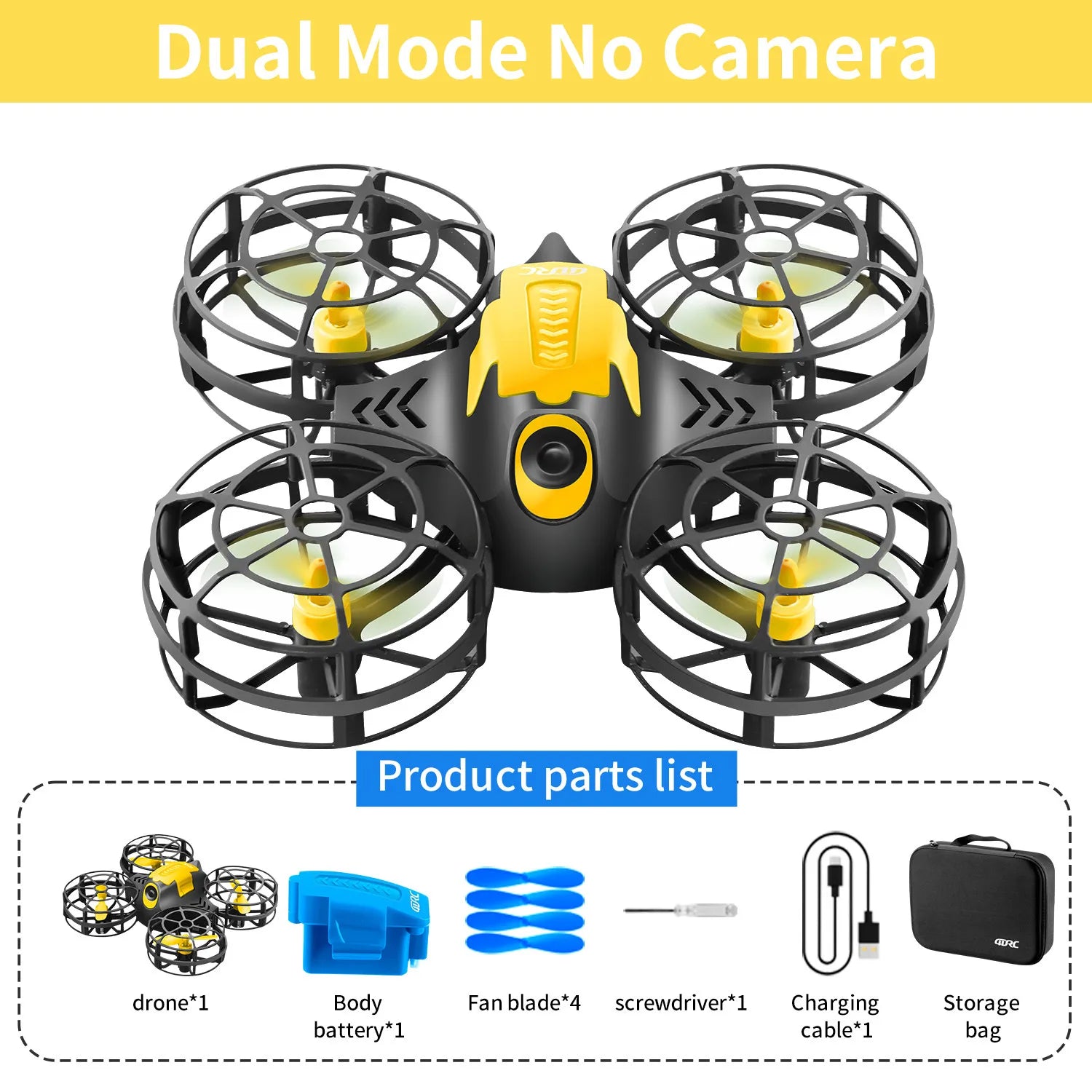 Mini Drone Télécommandé 4DRC V18 – Mode Sans Tête, Maintien d'Altitude, Flip 3D