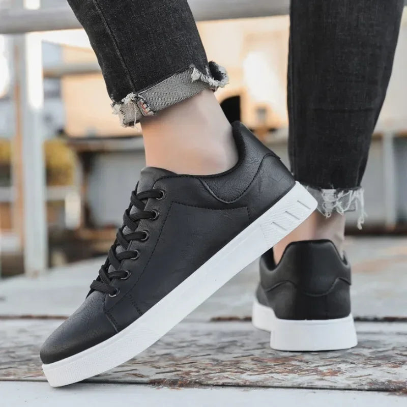Mocassin Casual Homme Style Britannique – Cuir Synthétique, Lacets