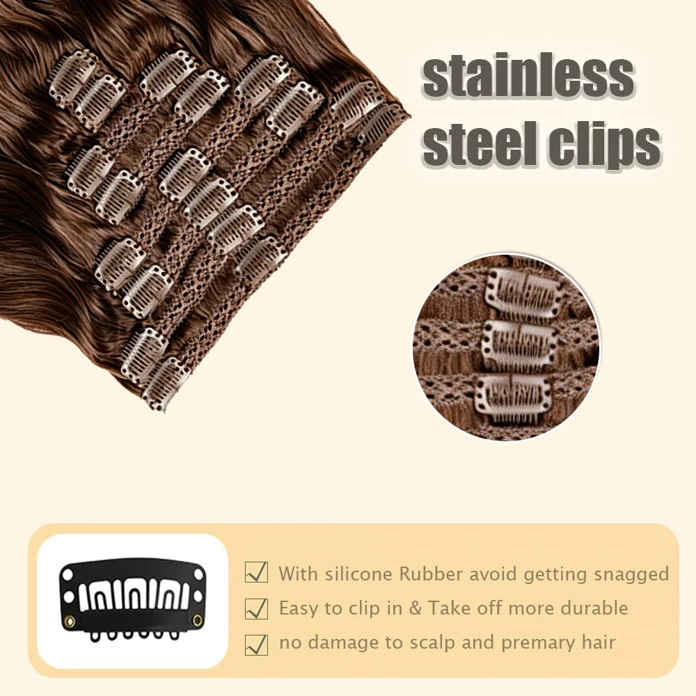 Extensions Body Wave Brésiliennes Virgin Hair 8Pcs – CLEVI Paris