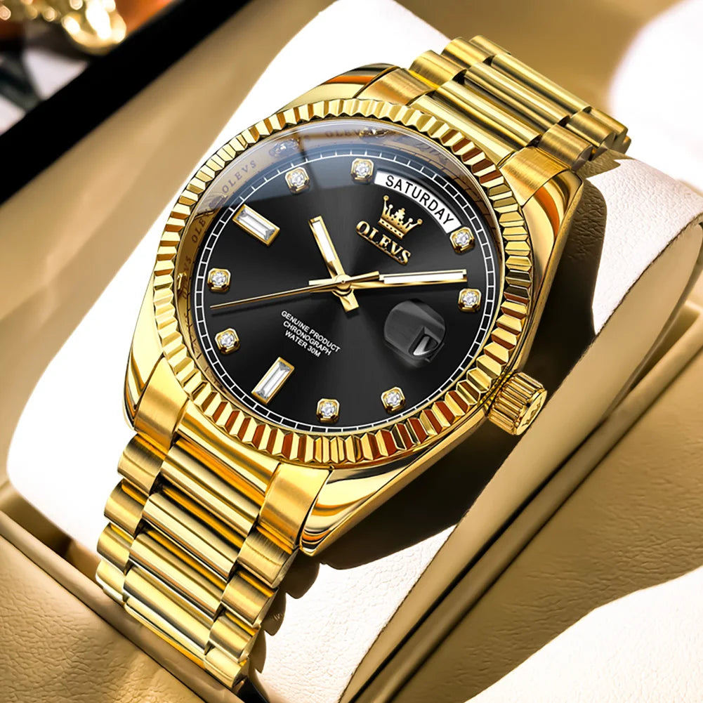 Montre OLEVS 6736 Automatique Homme Acier Calendrier Waterproof – CLEVI Paris