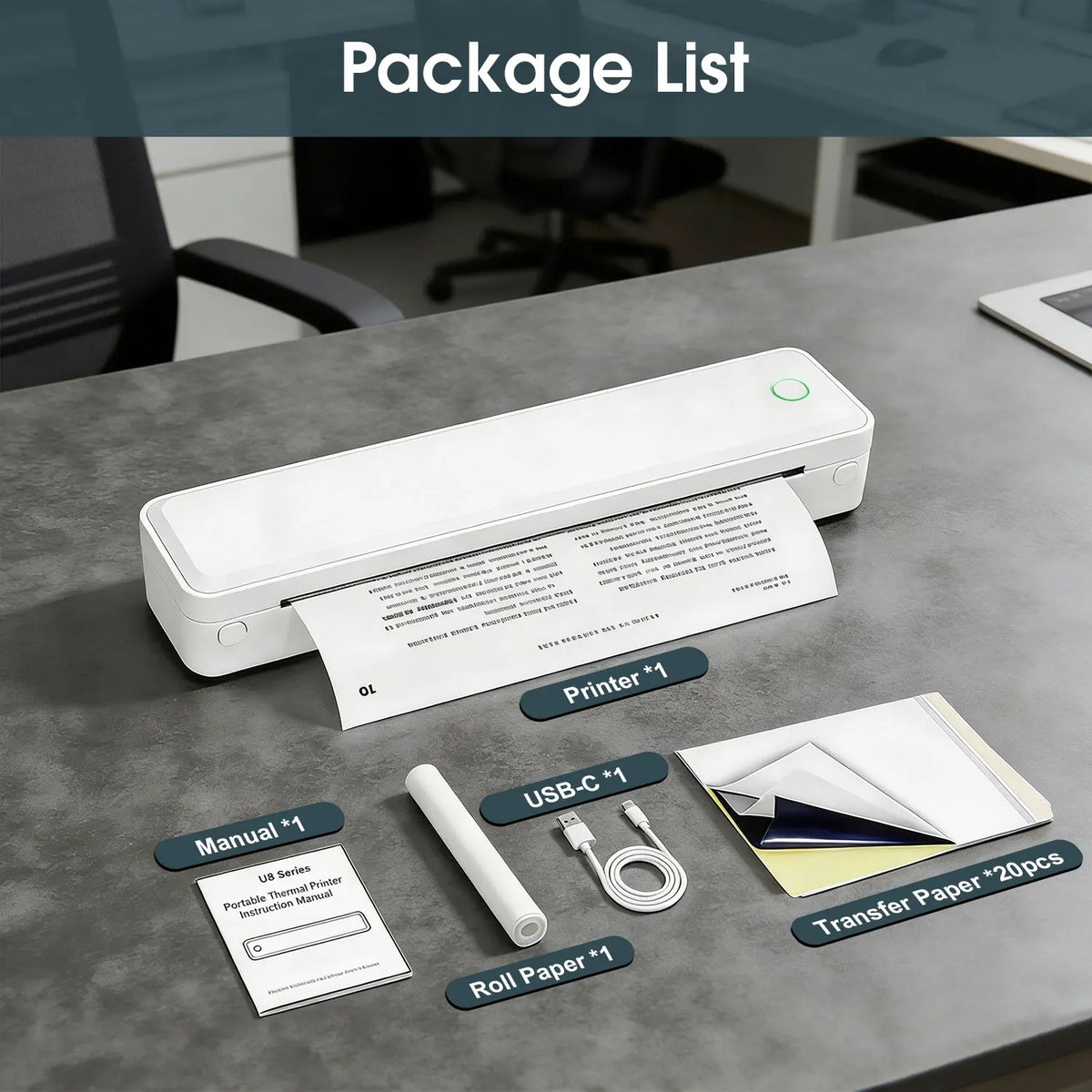 Imprimante thermique portable U8 A4 Bluetooth – CLEVI Paris