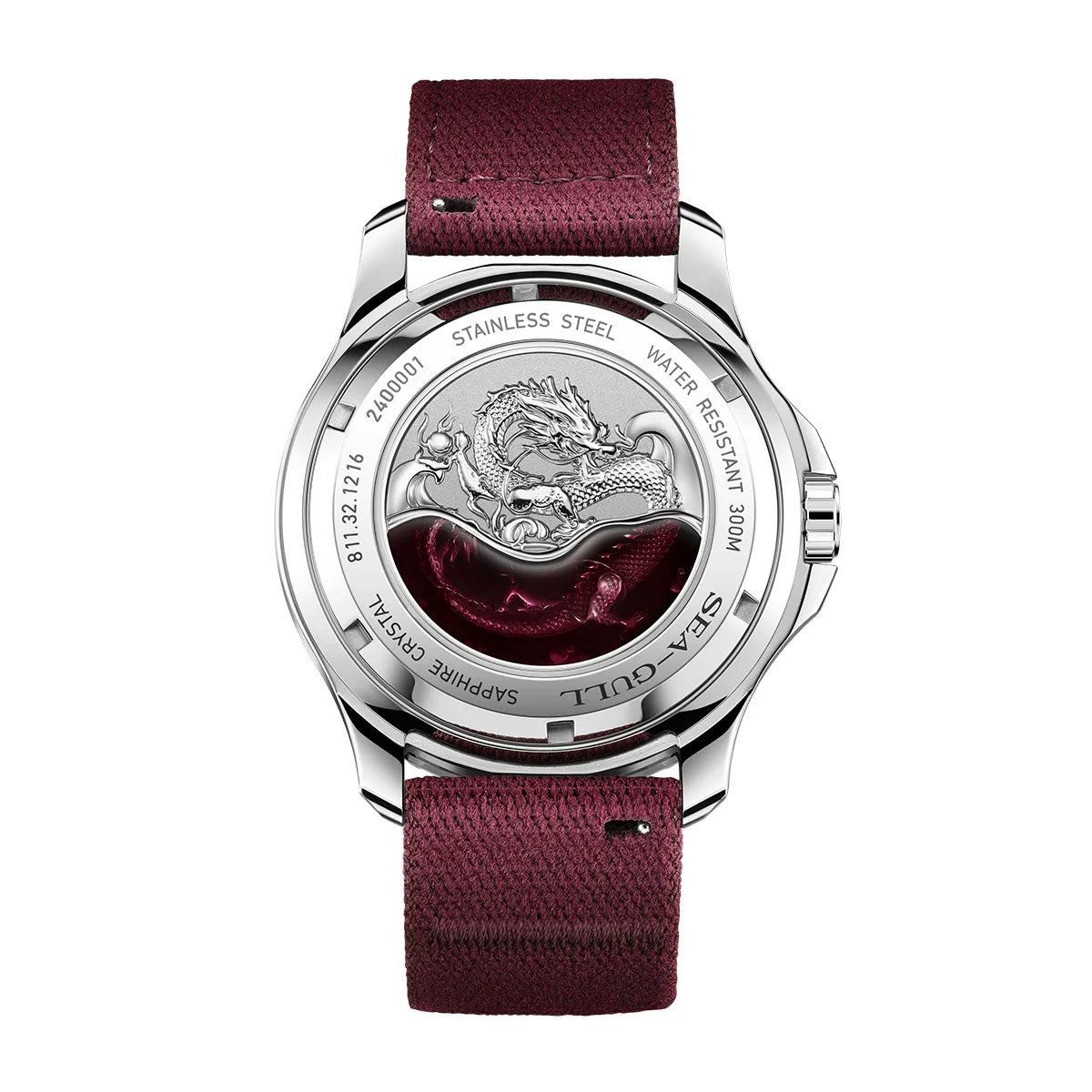 Montre Homme Sea-Gull 1216 – Automatique Plongeuse, Verre Saphir, Étanche 300M, Édition Dragon