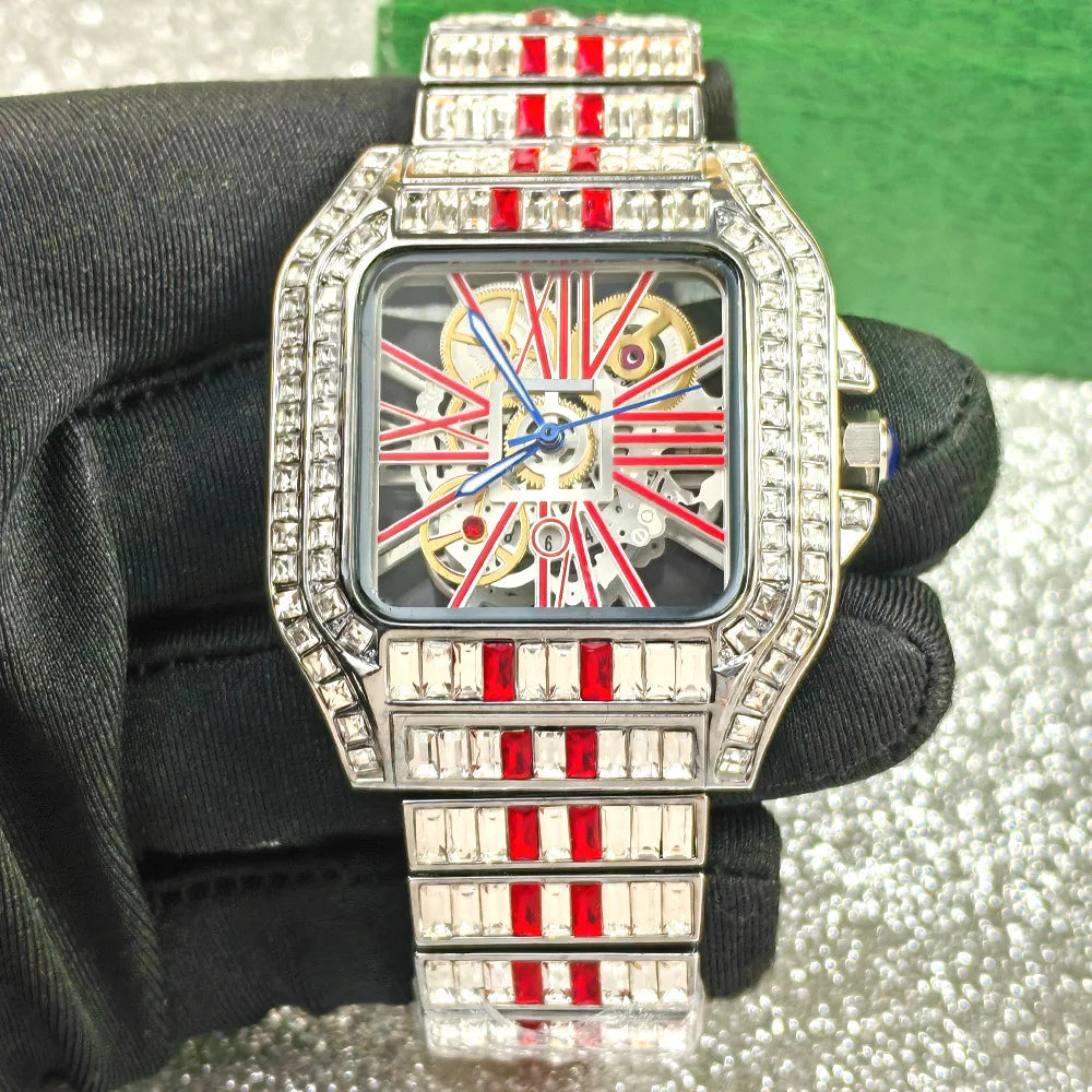 STARPERISH Montre Automatique Homme Squelette Bling Hip Hop Acier Lumineux – CLEVI Paris