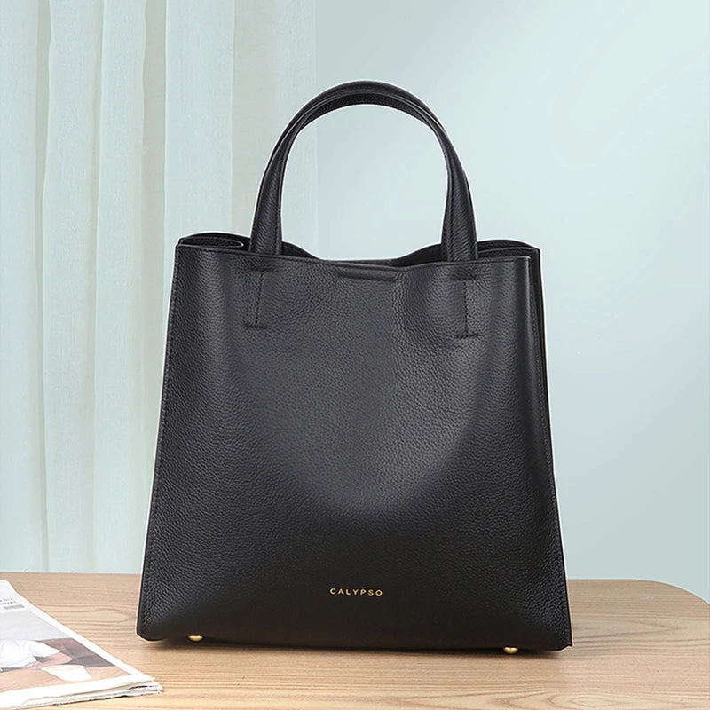 Sac à Main Cuir Vachette Femme Tote Zip – CLEVI Paris