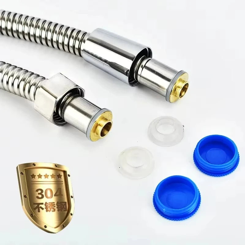 Tuyau de Douche Inox 1,5m Anti-Torsion Haute Pression — CLEVI Paris