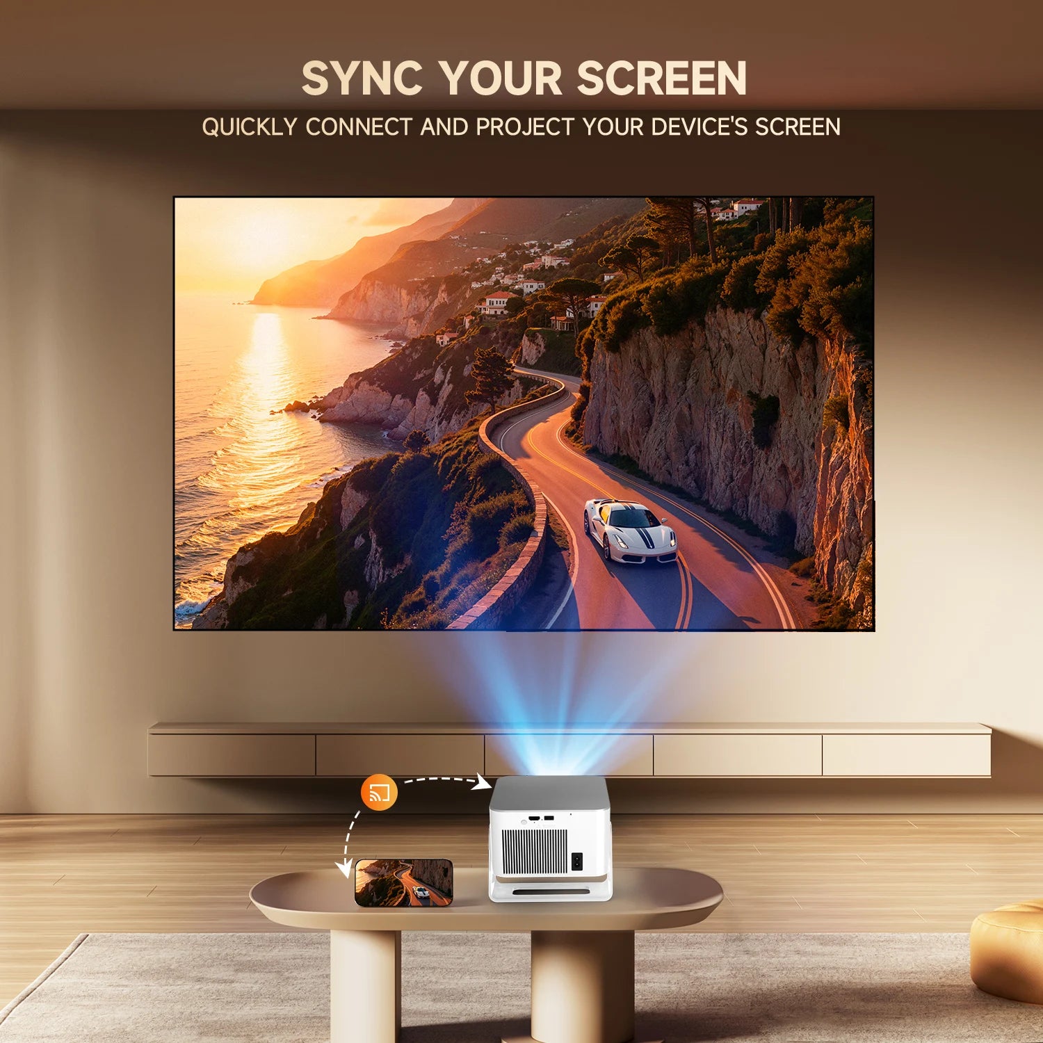Magcubic HY350 Max Projecteur Android 14 1080P 8K 900 ANSI Autofocus WiFi 6 BT 5.4 Son 15W H726 – CLEVI Paris