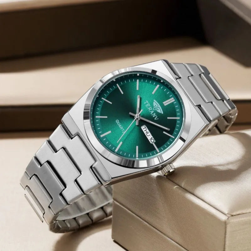 Montre Homme Quartz Slim — Acier Inoxydable, Calendrier, Cadran 40mm | CLEVI Paris