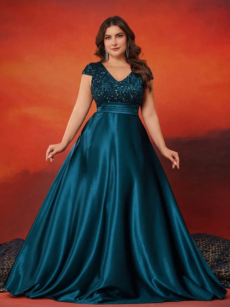 Robe longue à sequins pour cérémonie – CLEVI Paris