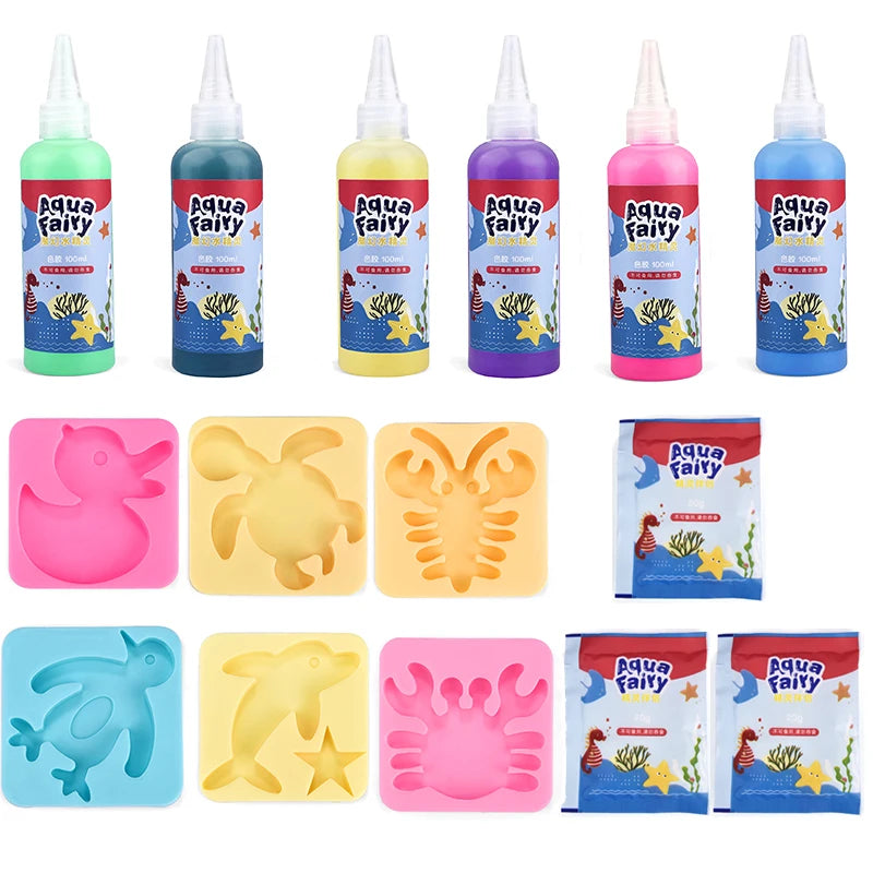 Kit Solution Magique Water Elves | DIY Créatif Enfants, Peinture & Stickers Aquatiques, 20 Assortiments – CLEVI Paris