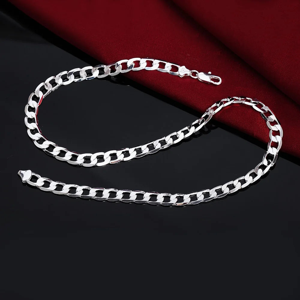 Collier Chaîne Figaro Argenté 6 mm | Style Classique Unisexe, 40–60 cm – CLEVI Paris