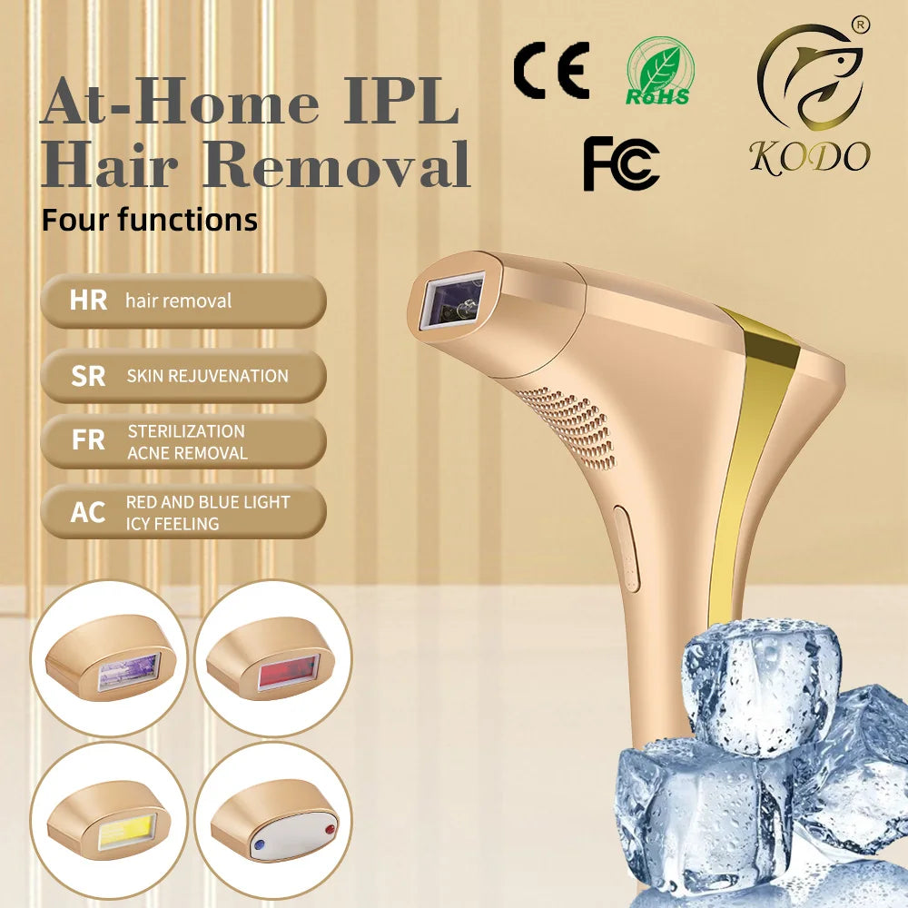 Épilateur IPL KODO 4-en-1 Visage & Corps Lumière Pulsée Sans Douleur – CLEVI Paris