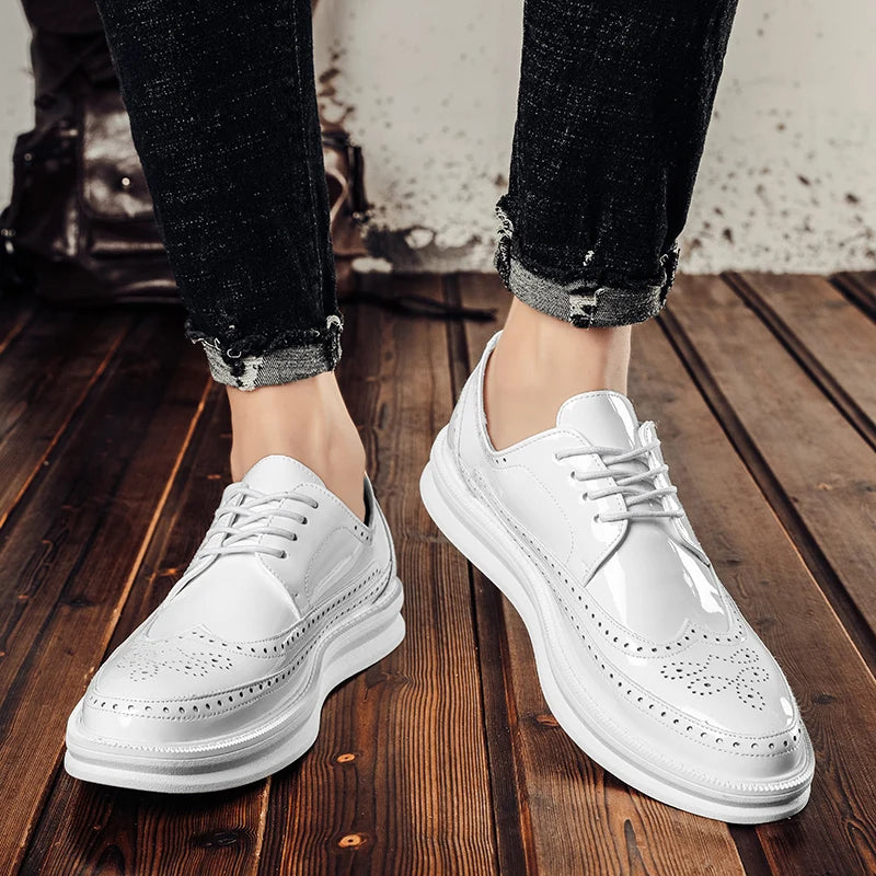 Derby Brogue Cuir Homme | Lacets Bout Rond Business & Mariage – CLEVI Paris