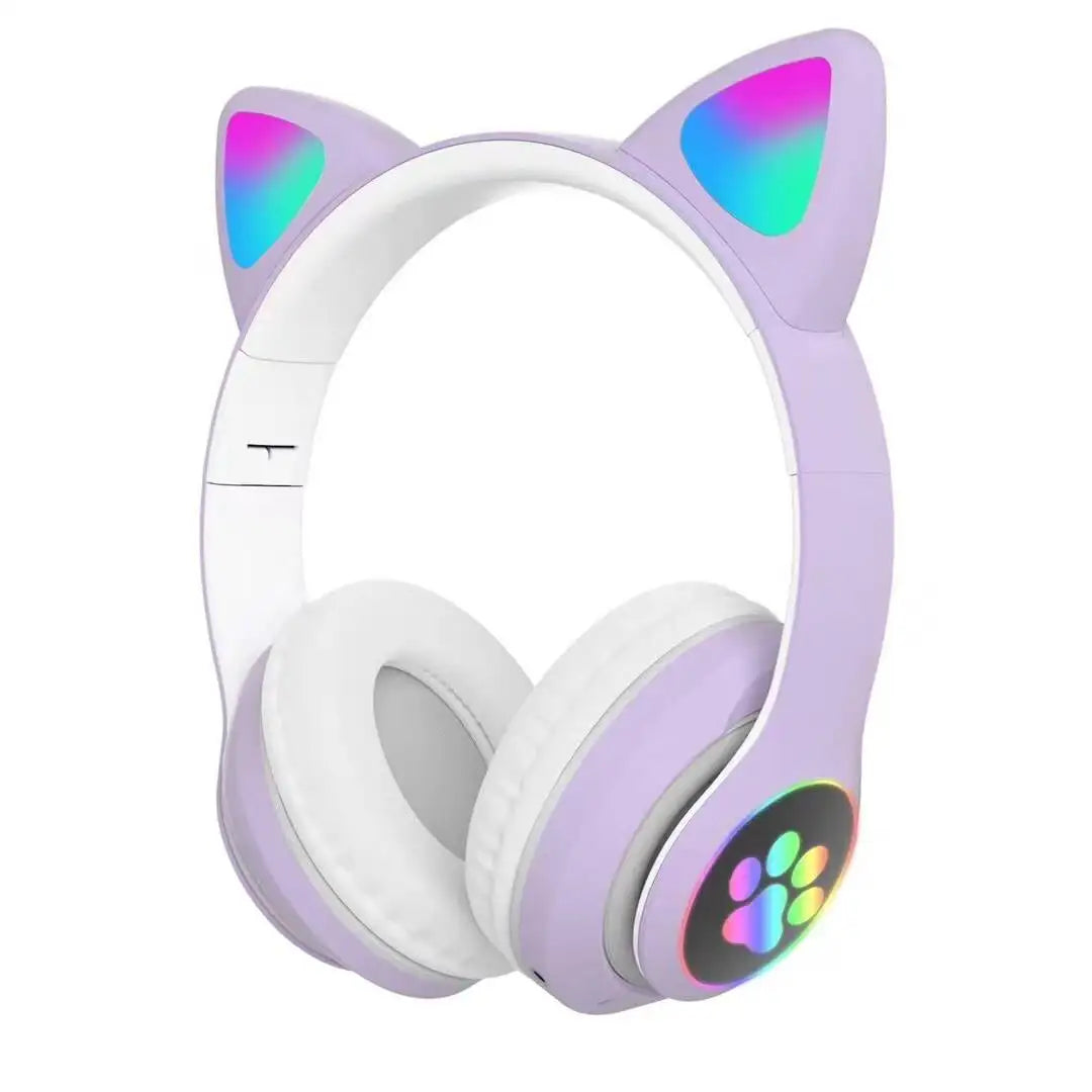 Casque Oreilles de Chat LED Bluetooth 5.0 Carte SD Enfant – CLEVI Paris