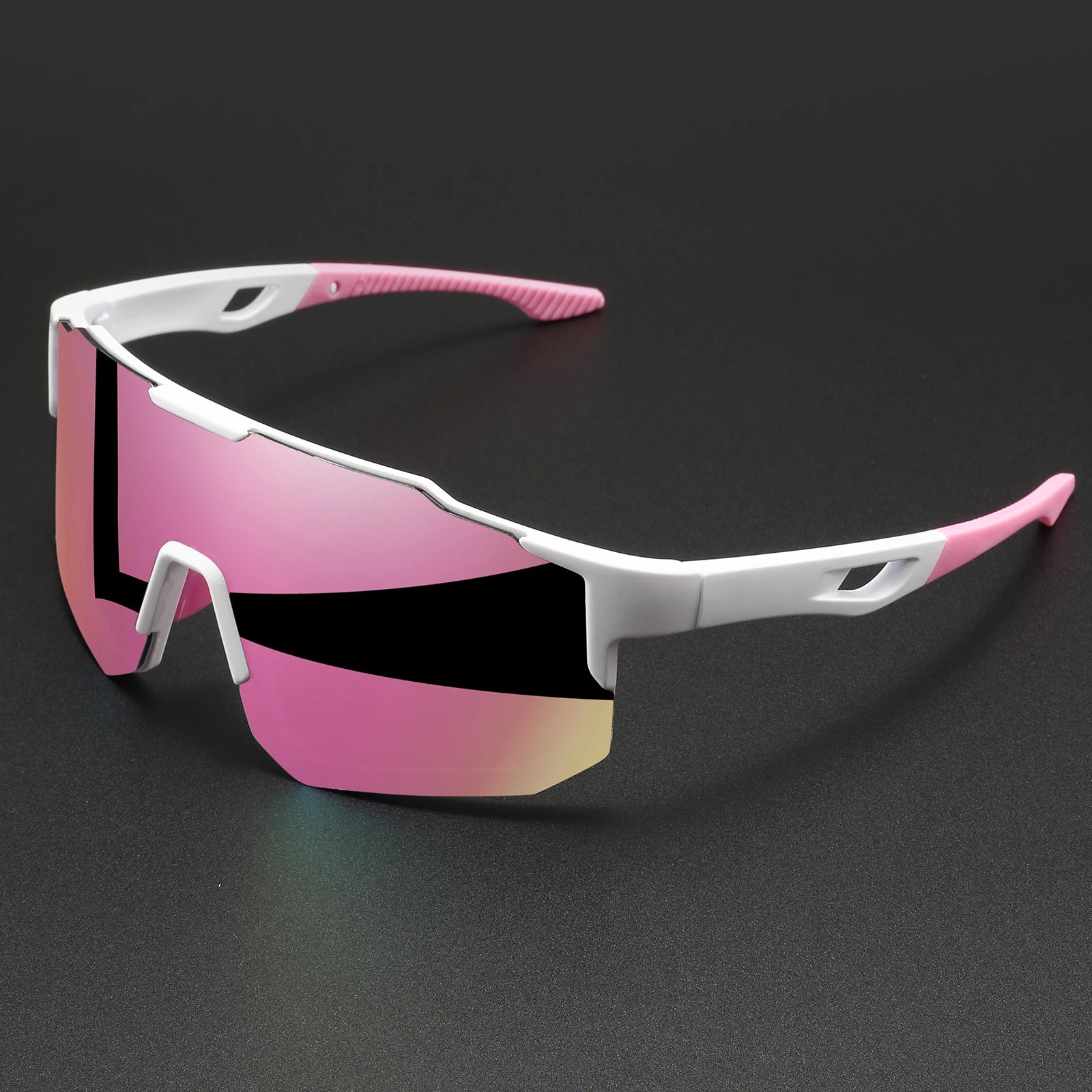 Lunettes de Soleil Sport Oversized Wraparound Unisexe UV400 Miroir – CLEVI Paris