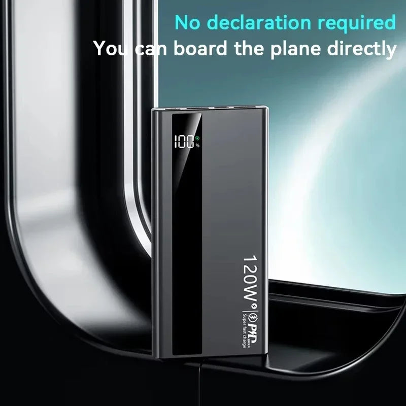Batterie Externe Lenovo 120W Charge Rapide Bidirectionnelle USB-C Affichage LED – CLEVI Paris