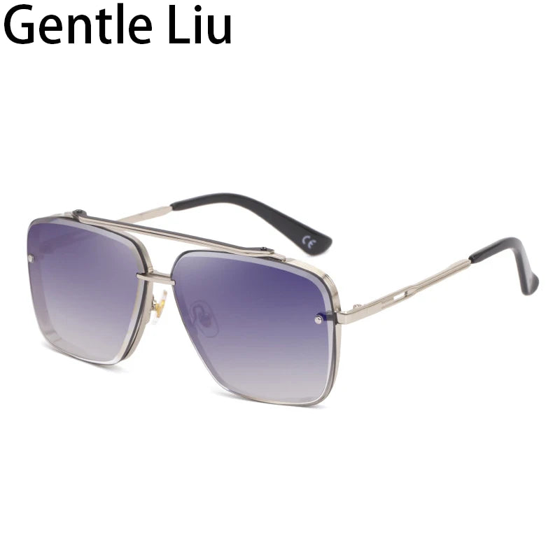Lunettes de Soleil Oversize Sans Monture Carrées UV400 Homme – CLEVI Paris