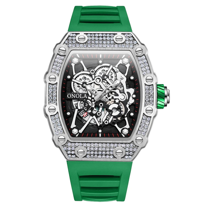 ONOLA ON3827D – Montre Quartz Homme | Sport & Business, Bracelet Silicone, Étanche 3 Bar