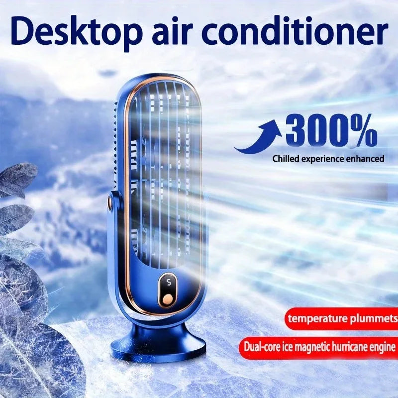 Ventilateur de Bureau Portable Double Moteur Grande Batterie USB Camping & Voyage – CLEVI Paris