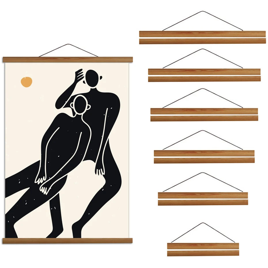 Porte-Affiche Magnétique Bois 6 Essences — CLEVI Paris