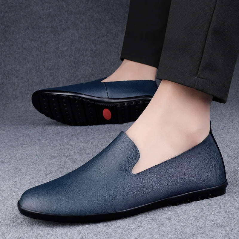 Mocassins Cuir Véritable Homme – Loafers Slip-On Respirants Casual & Formel Grandes Pointures 37–51 – CLEVI Paris