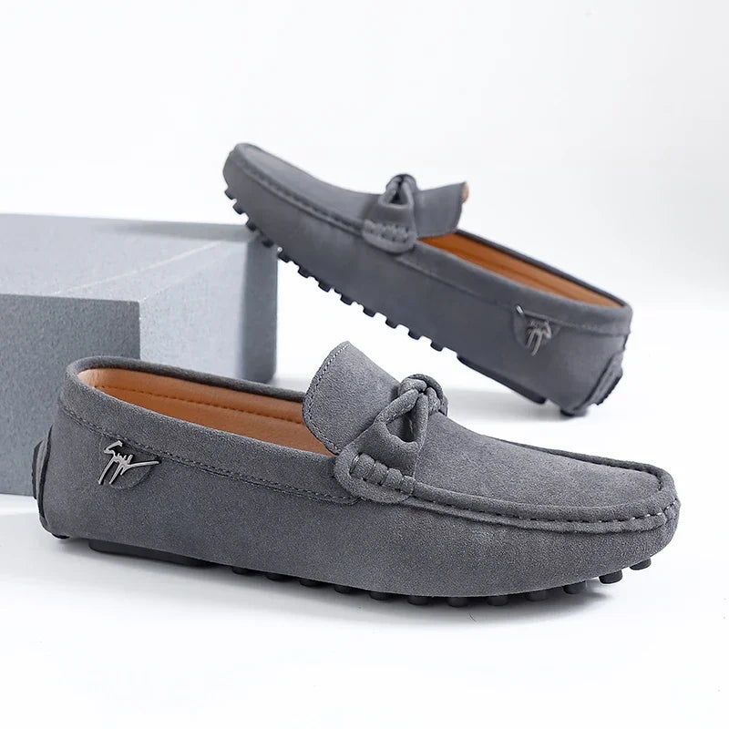 Loafers Style Britannique Homme Cuir Suède Antidérapants – CLEVI Paris