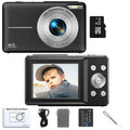 Appareil Photo Numérique Compact 44MP – Vidéo 1080P Zoom 16x Écran 2,4" Webcam Anti-Shake Enfants Débutants – CLEVI Paris