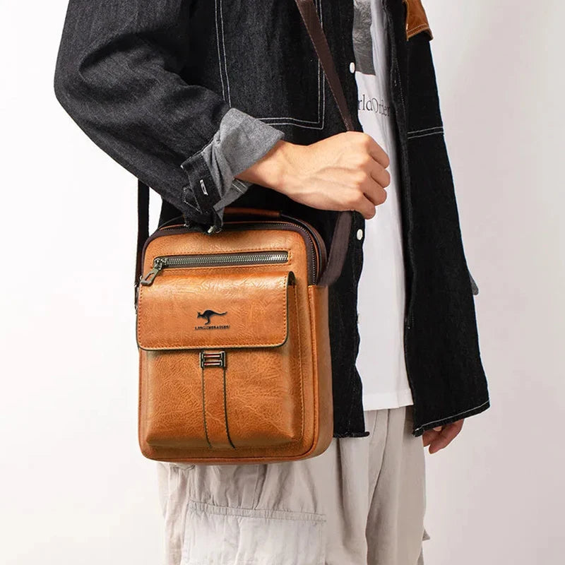 Besace Messenger PU Imperméable Multi-Poches Business Voyage – CLEVI Paris