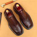 Oxford Homme Cuir Vachette Bout Carré Talon 5cm Rehaussant – CLEVI Paris