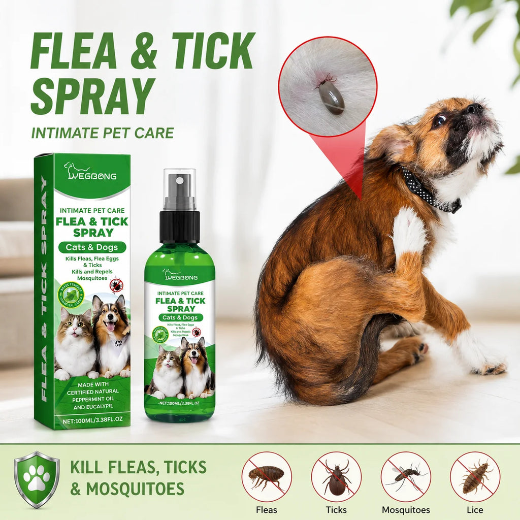 Spray anti-puces pour chiens et chats – CLEVI Paris