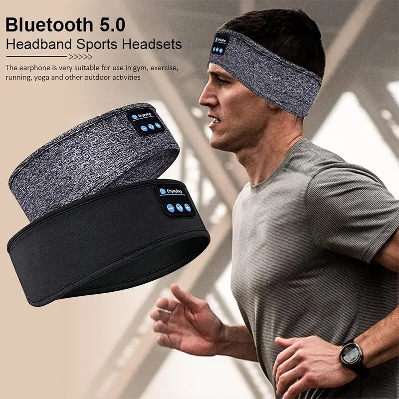 Casque Bluetooth 5.0 Bandeau Élastique | Réduction de Bruit, Sport & Sommeil, 2 Coloris – CLEVI Paris