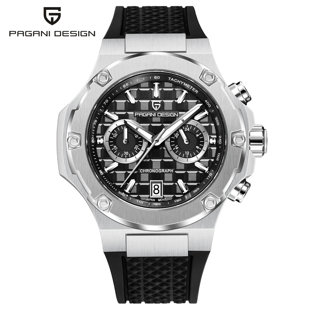 Montre Chronographe Homme Pagani Design PD-YS032 Quartz Saphir AR Lumineux 10 Bar Sport Luxe 5 Coloris – CLEVI Paris