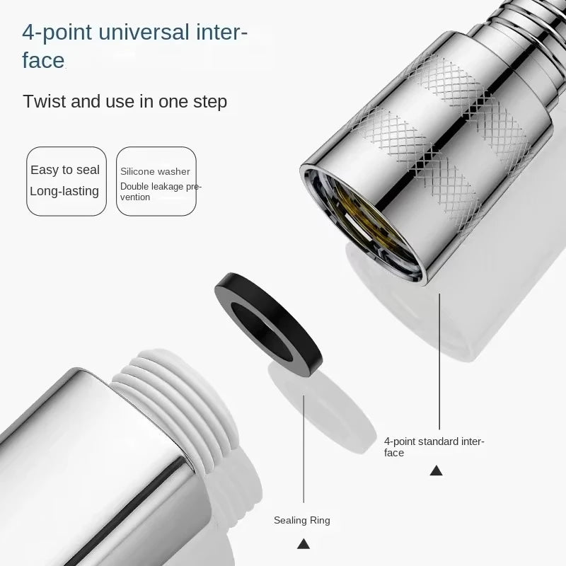 Tuyau de Douche Inox 1,5m Anti-Torsion Haute Pression — CLEVI Paris