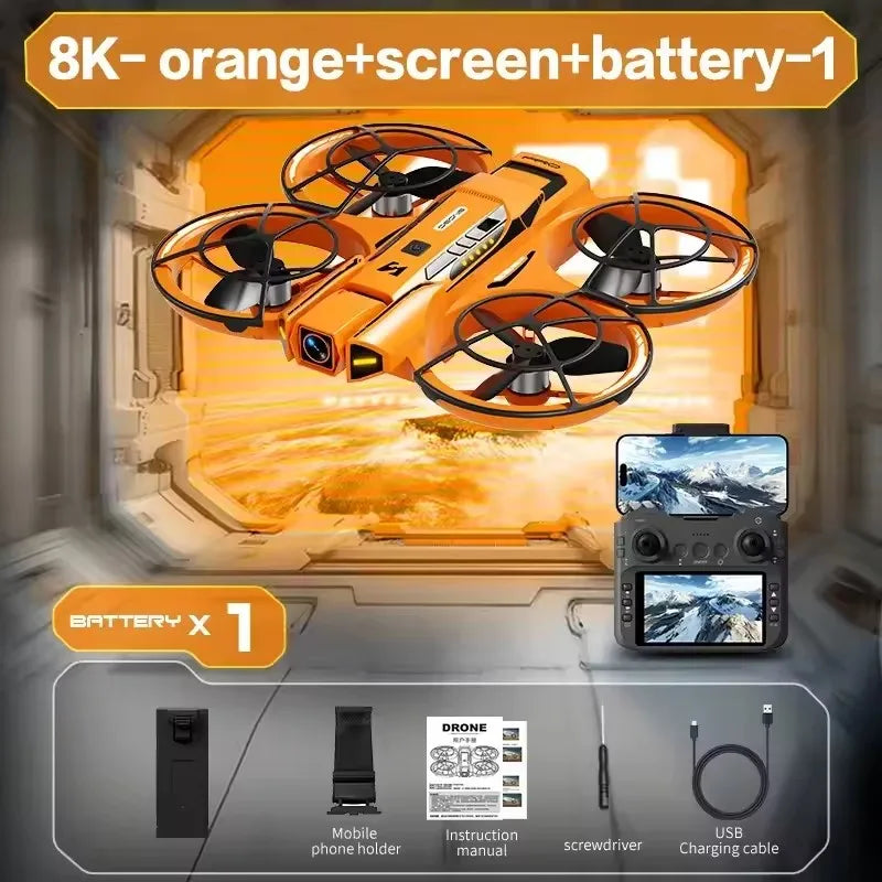 Drone FPV A21 Pro – Brushless 4K/8K WiFi Hovering Optique Caméra 180° Écran Télécommande 15-18 Min Vol – CLEVI Paris