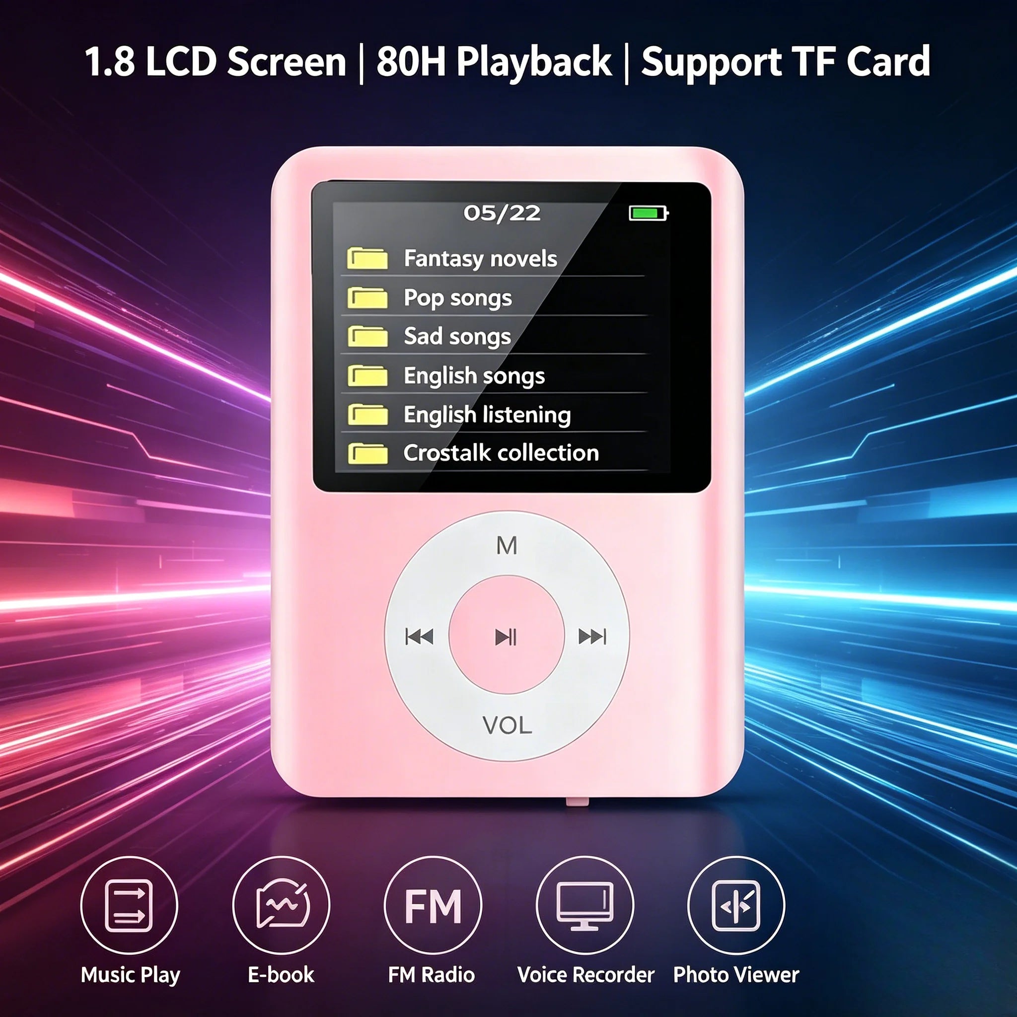 INNIOASIS Y1 Lecteur MP3 HiFi Sans Perte 128Go Écran Tactile Bluetooth 20h – CLEVI Paris
