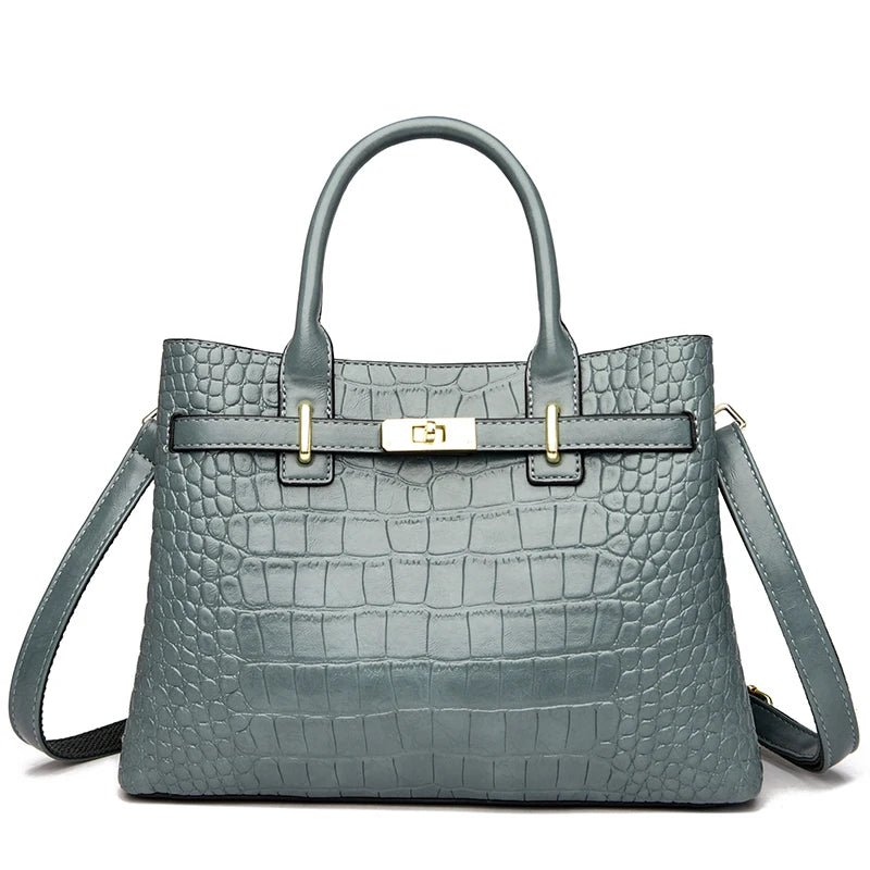 Sac à Main Femme LANYIBAIGE PU Vintage Motif Crocodile 30×12×22cm 5 Coloris – CLEVI Paris
