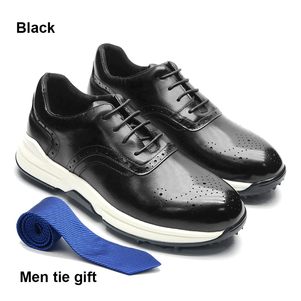Sneaker Outdoor Homme Cuir Véritable | Golf Randonnée Antidérapant 3 Coloris