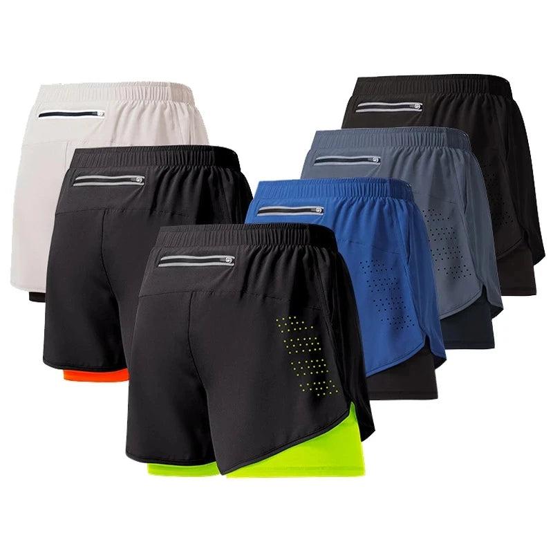 Short Running Homme Double Couche Polyester | Séchage Rapide, Fitness & Sport, 12 Coloris, Tailles S à XXL – CLEVI Paris