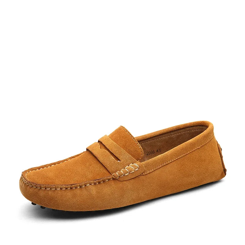 Mocassins Daim Véritable Homme Slip-On Respirants | 10 Coloris, Tailles 38-49 – CLEVI Paris