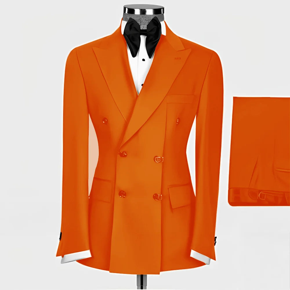Costume Homme 2 Pièces Slim Fit – Blazer Revers Pointu, Smoking Mariage & Cérémonie