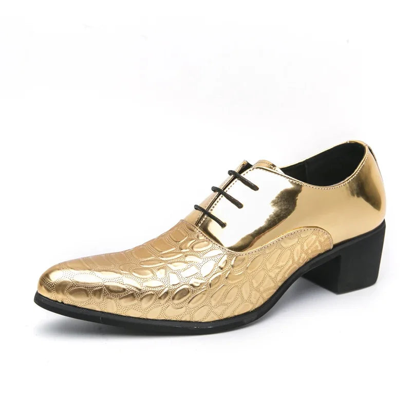 Chaussures Homme Rehaussantes Cuir Verni Oxford Bout Pointu Mariage Casual – CLEVI Paris