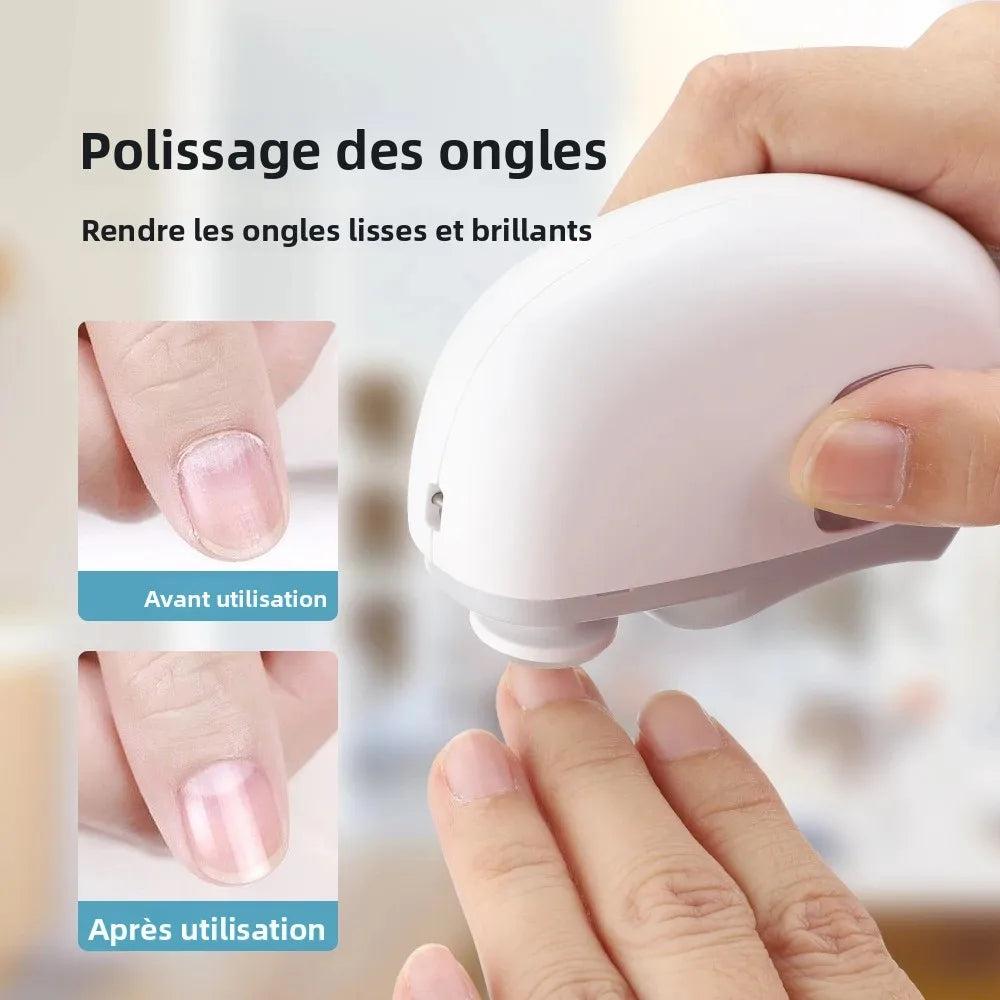 Coupe-Ongles Électrique Sécurité USB-C – Lumière LED – Bébé, Enfant & Adulte – CLEVI Paris