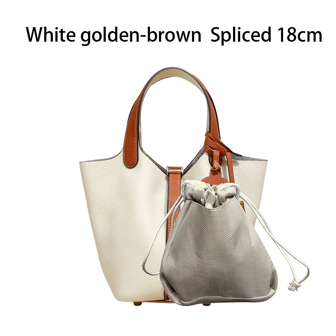 Sac Seau Femme Cuir Véritable Vache 2 Tailles 50+ Coloris Quincaillerie Argentée ou Dorée – CLEVI Paris
