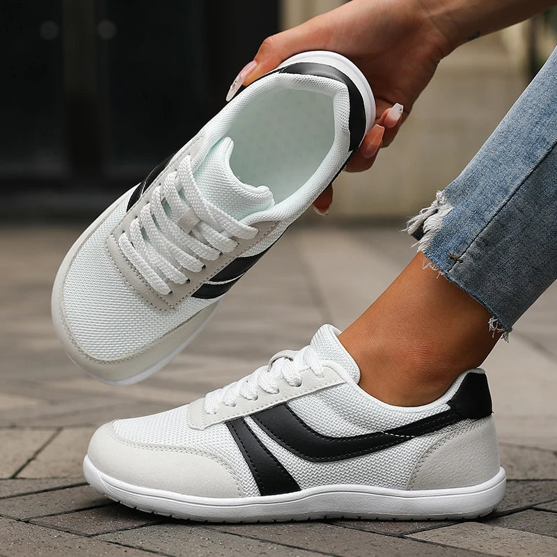 Sneakers Unisexe Bout Large Barefoot Mesh Respirant Semelle Plate – CLEVI Paris