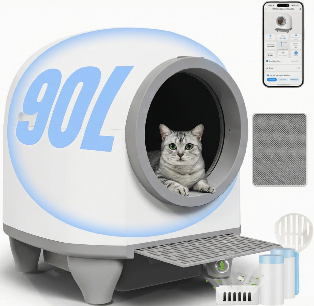 Litière autonettoyante connectée pour chat – CLEVI Paris