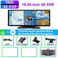 Écran CarPlay Android Auto Sans Fil 7"/10,26" – Dashcam 4K Double Objectif GPS WiFi 5G Caméra Recul – CLEVI Paris