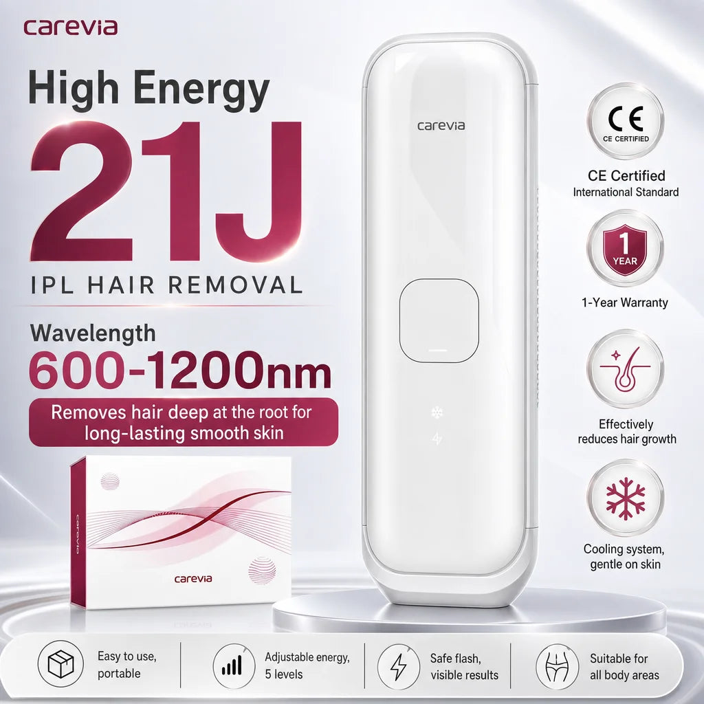 Epilateur IPL Saphir Point de Congélation | 400 000 Flashs | Épilation Indolore Permanente Corps & Visage – CLEVI Paris