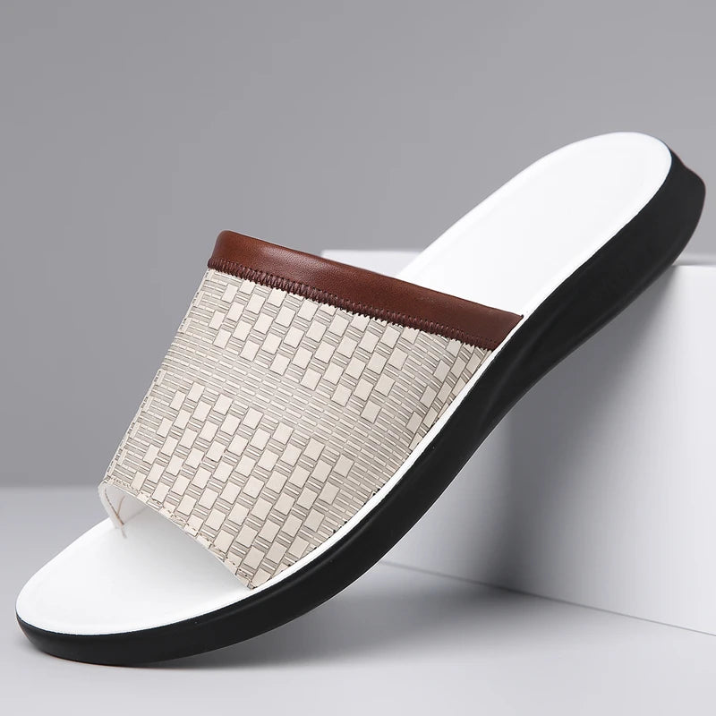 Sandales Homme Été – Antidérapantes, Résistantes, Confortables | Blanc, Gris Foncé ou Orange